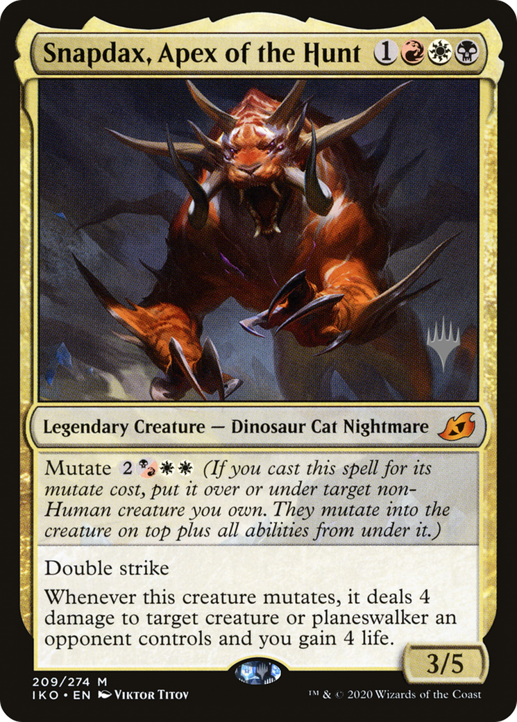 Snapdax, Apex of the Hunt (PPIKO-209P) - Ikoria: Lair of Behemoths Promos Foil (Promo Pack)