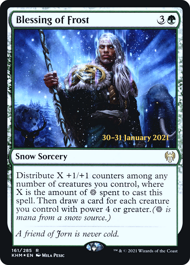 Blessing of Frost (PRE-161S) - Kaldheim Promos: (snow) (Prerelease) Foil