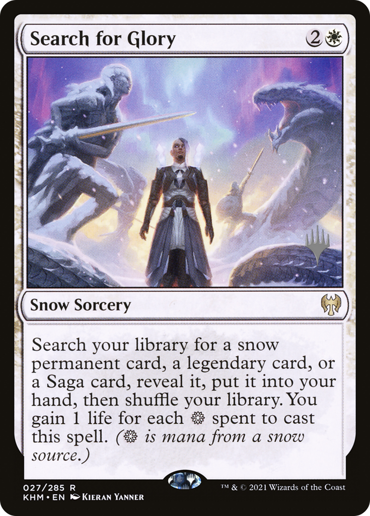 Search for Glory (PPKHM-27P) - Kaldheim Promos: (snow) Foil (Promo Pack)
