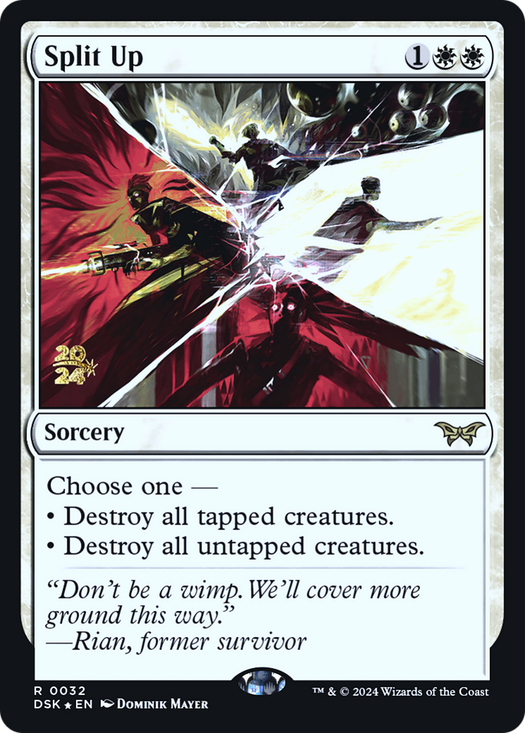 Split Up (PRE-032) - Duskmourn: House of Horror Promos (Prerelease) Foil