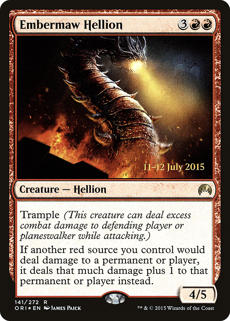 Embermaw Hellion (PRE-141S) - Magic Origins Promos (Prerelease) Foil
