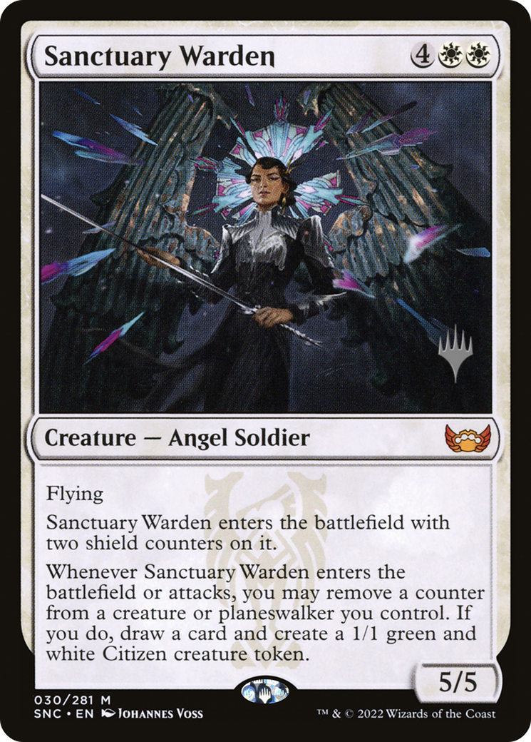 Sanctuary Warden (PPSNC-30P) - Streets of New Capenna Promos (Promo Pack) Foil