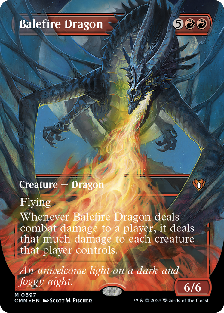 Balefire Dragon (Borderless)(CMM-697) - Commander Masters Foil