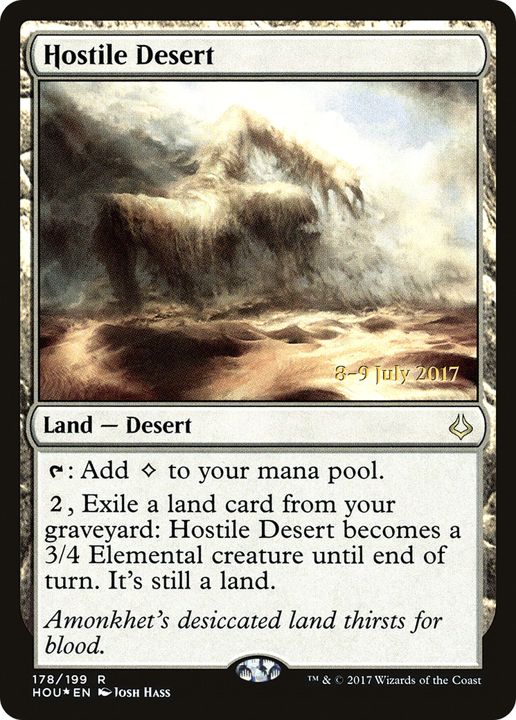 Hostile Desert (PRE-178S) - Hour of Devastation Promos (Prerelease) Foil