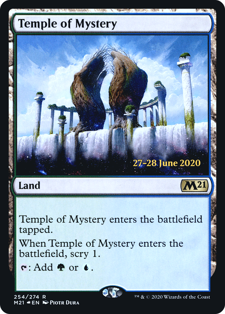 Temple of Mystery (PRE-254S) - Core Set 2021 Promos (Prerelease) Foil