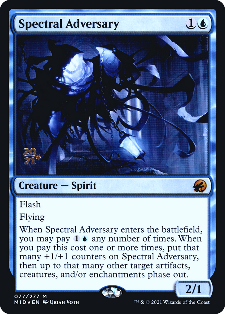 Spectral Adversary (PRE-77S) - Innistrad: Midnight Hunt Promos (Prerelease) Foil