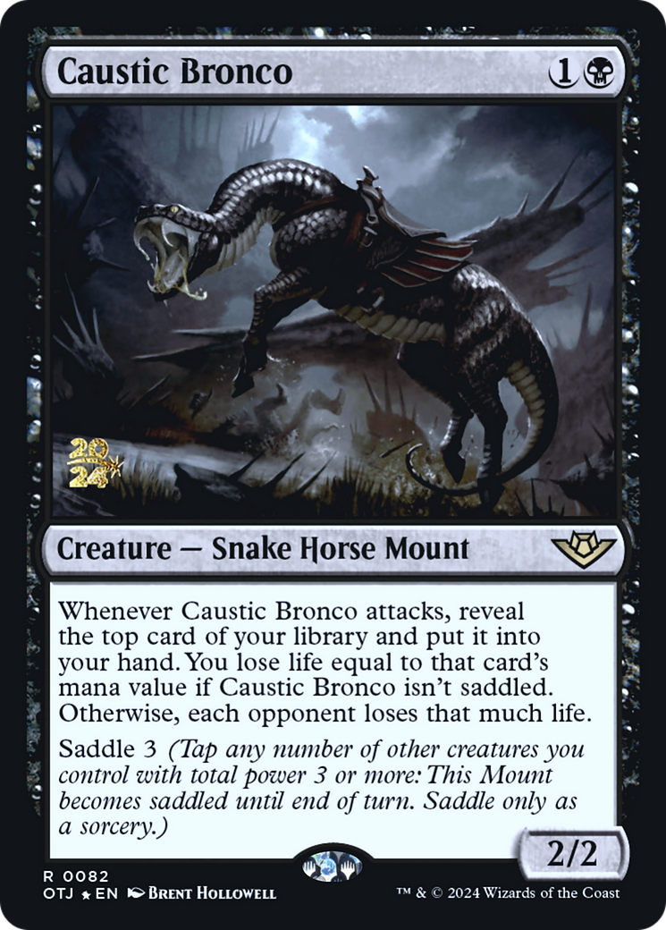 Caustic Bronco (PRE-082) - Outlaws of Thunder Junction Promos (Prerelease) Foil