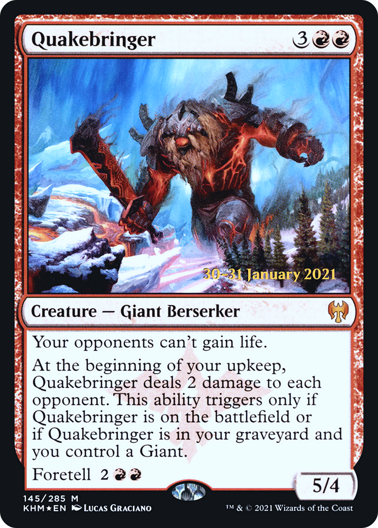 Quakebringer (PRE-145S) - Kaldheim Promos (Prerelease) Foil
