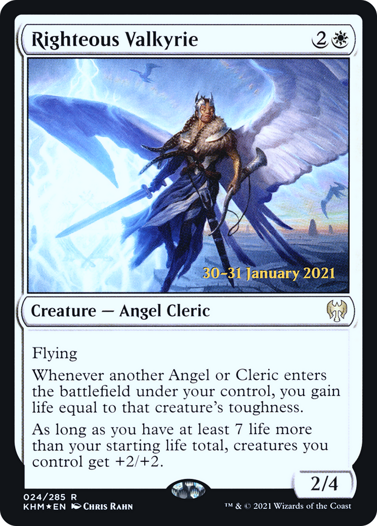 Righteous Valkyrie (PRE-24S) - Kaldheim Promos (Prerelease) Foil