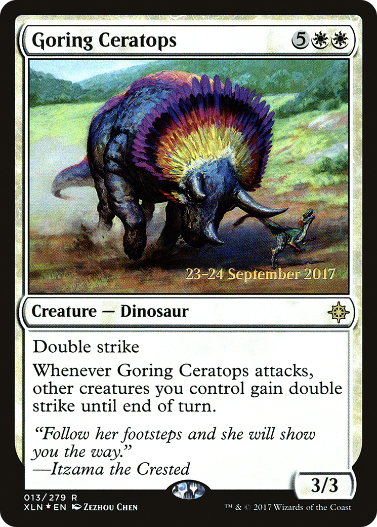 Goring Ceratops (PRE-13S) - Ixalan Promos (Prerelease) Foil