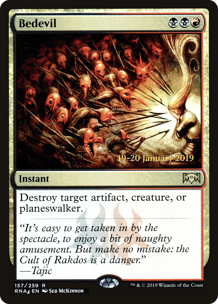 Bedevil (PRE-157S) - Ravnica Allegiance Promos (Prerelease) Foil