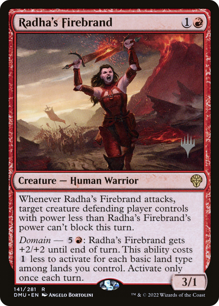 Radha's Firebrand (PPDMU-141P) - Dominaria United Promos (Promo Pack) Foil