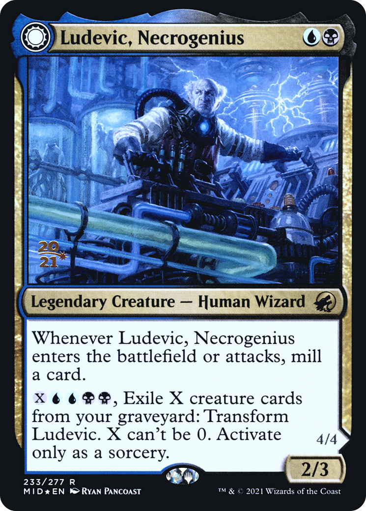 Ludevic, Necrogenius (PRE-233S) - Innistrad: Midnight Hunt Promos: (Double Faced Transform) Foil