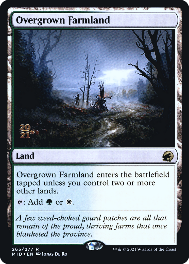 Overgrown Farmland (PRE-265S) - Innistrad: Midnight Hunt Promos (Prerelease) Foil