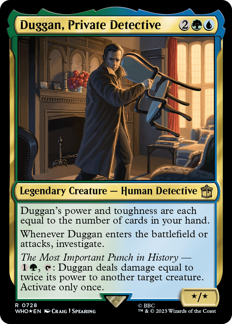 Duggan, Private Detective (Surge Foil) (WHO-728) - Doctor Who Foil