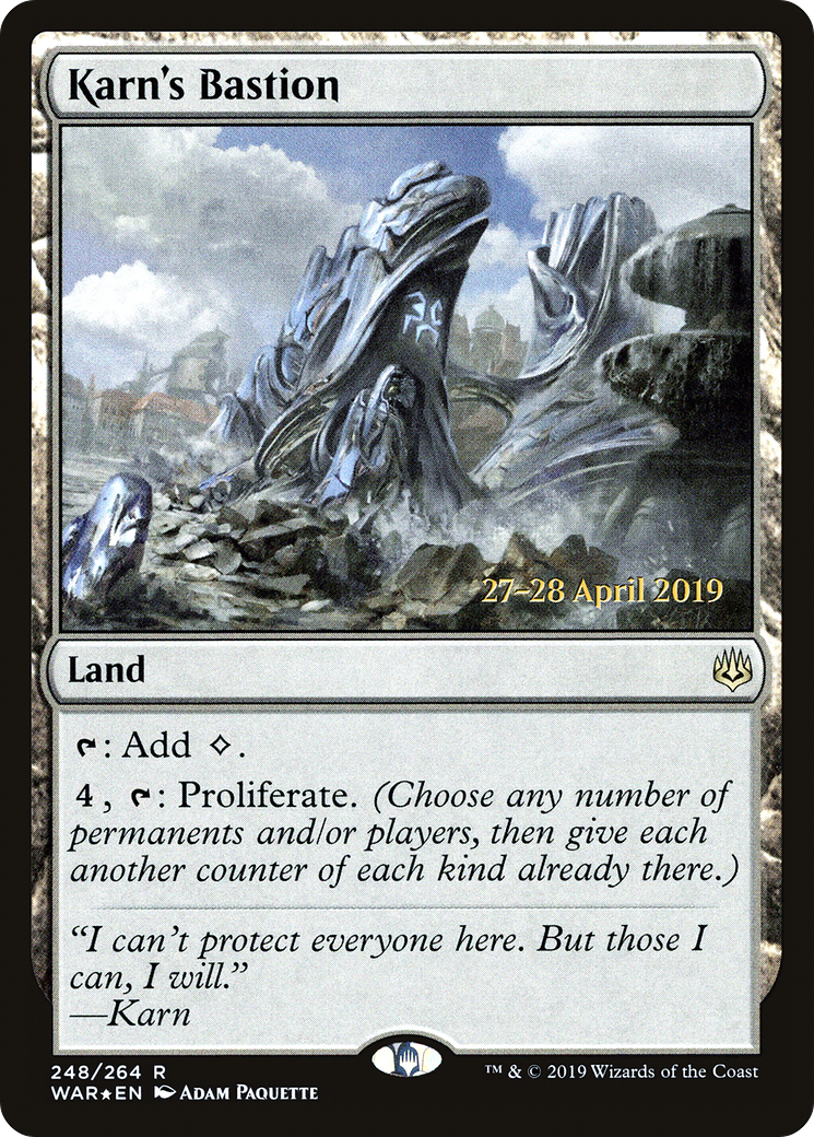 Karn's Bastion (PRE-248S) - War of the Spark Promos (Prerelease) Foil