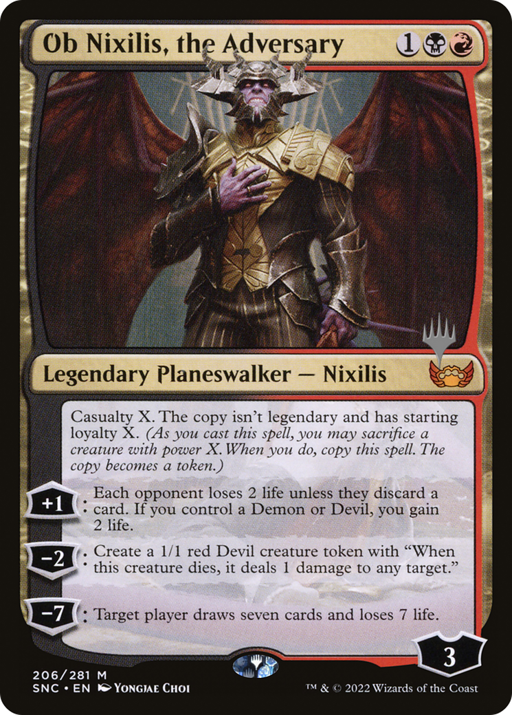 Ob Nixilis, the Adversary (PPSNC-206) - Streets of New Capenna Promos (Promo Pack)