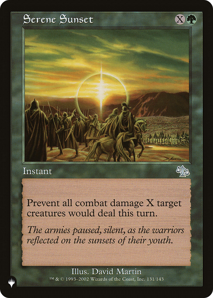 Serene Sunset (LIST-JUD-131) - The List
