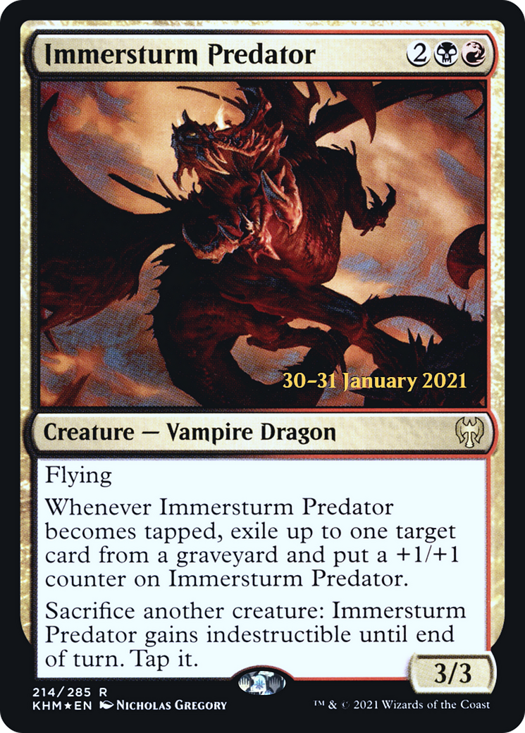 Immersturm Predator (PRE-214S) - Kaldheim Promos (Prerelease) Foil