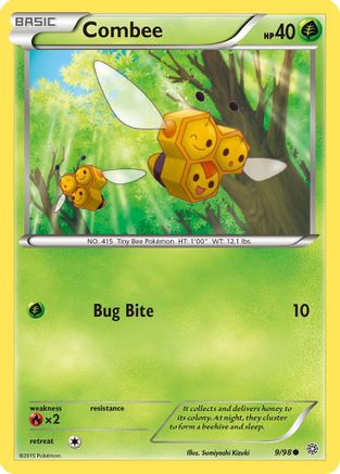 Combee 009/98 - XY Ancient Origins Reverse Holofoil - Common