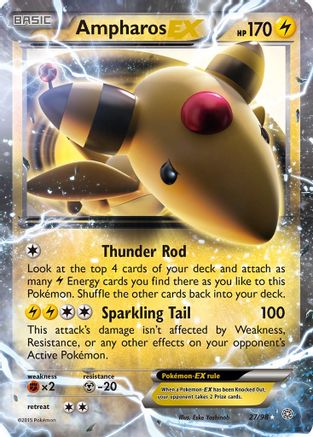 Ampharos EX 027/98 - XY Ancient Origins Holofoil - Ultra Rare