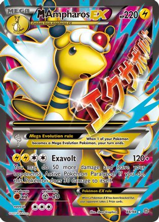 M Ampharos EX (88 Full Art) 088 - XY Ancient Origins Holofoil - Ultra Rare