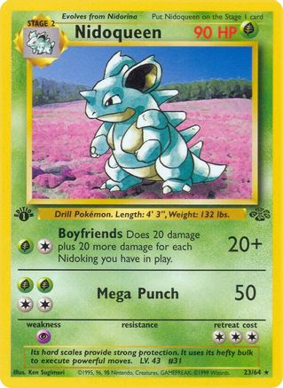 Nidoqueen 023/064 - Jungle 1st Edition - Rare