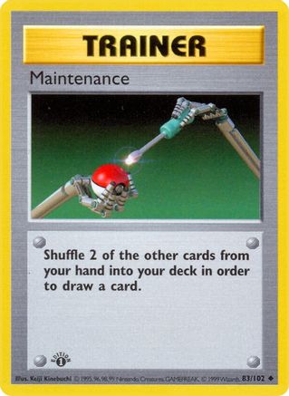 Maintenance 083/102 - Base Set Shadowless 1st Edition - Uncommon