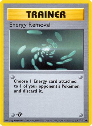 Energy Removal - 092/102 - Base Set Shadowless