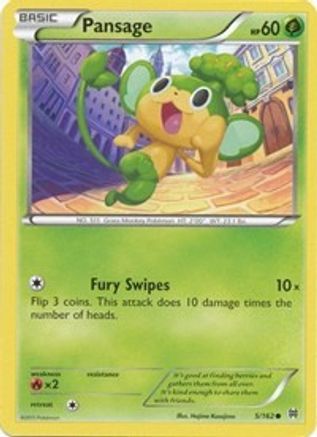 Pansage 005 - XY BREAKthrough Reverse Holofoil - Common