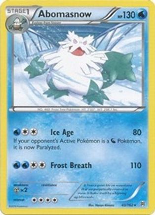 Abomasnow 040 - XY BREAKthrough Reverse Holofoil - Rare