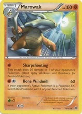 Marowak 078 - XY BREAKthrough Reverse Holofoil - Rare