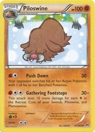Piloswine 081 - XY BREAKthrough Reverse Holofoil - Uncommon