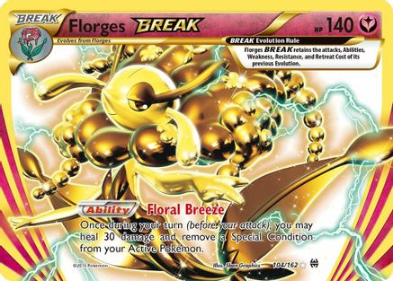 Florges BREAK 104/162 - XY BREAKthrough Holofoil - Rare BREAK