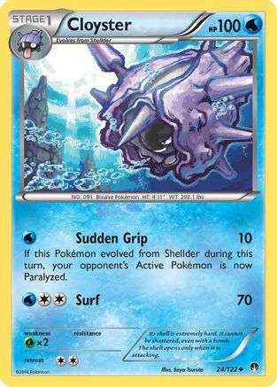 Cloyster 024 - XY BREAKpoint Reverse Holofoil - Uncommon