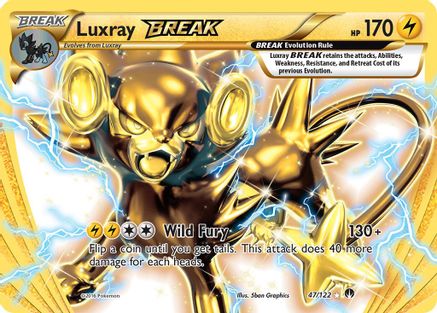 Luxray BREAK 047/122 - XY BREAKpoint Holofoil - Rare BREAK