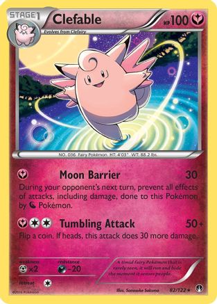 Clefable 082/122 - XY BREAKpoint Reverse Holofoil - Rare