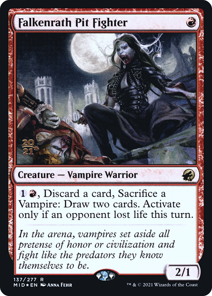Falkenrath Pit Fighter (PRE-137S) - Innistrad: Midnight Hunt Promos (Prerelease) Foil