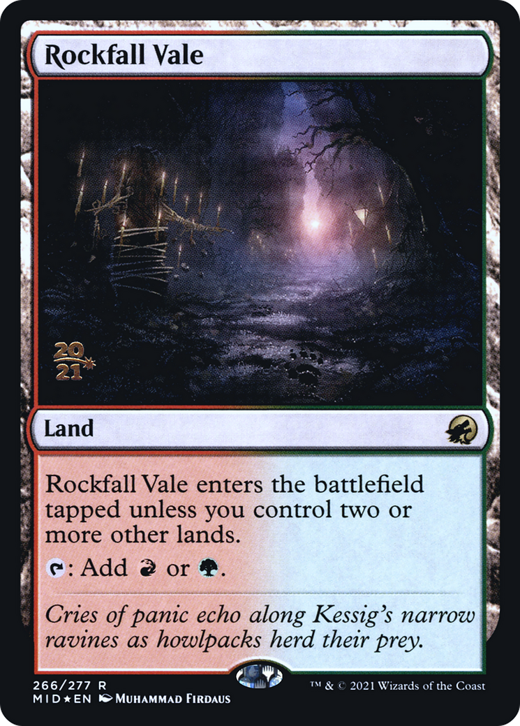 Rockfall Vale (PRE-266S) - Innistrad: Midnight Hunt Promos (Prerelease) Foil