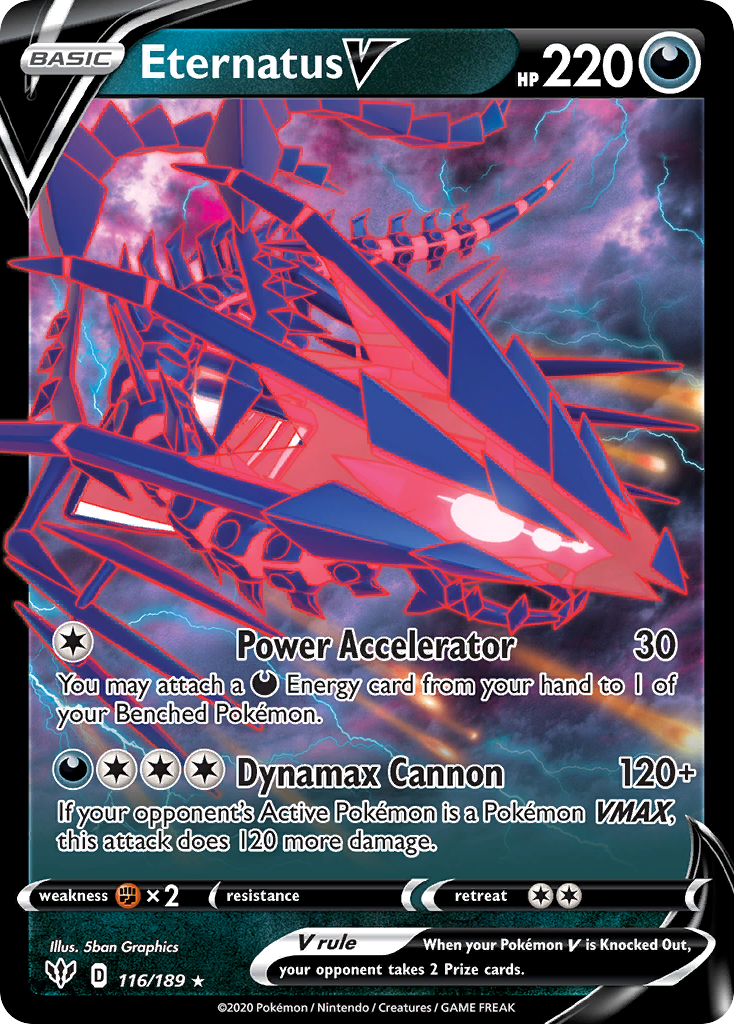 Eternatus V 116/189 - SWSH03 Darkness Ablaze Holofoil - Ultra Rare