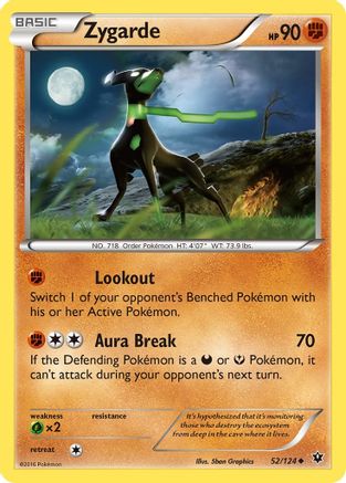Zygarde (52) 052/124 - XY Fates Collide Normal - Uncommon