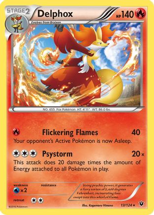 Delphox 013/124 - XY Fates Collide Holofoil - Holo Rare
