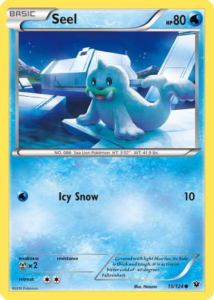 Seel 015/124 - XY Fates Collide Reverse Holofoil - Common