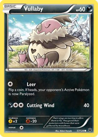 Vullaby 057/124 - XY Fates Collide Reverse Holofoil - Common