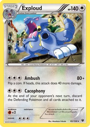 Exploud 082 - XY Fates Collide Reverse Holofoil - Rare