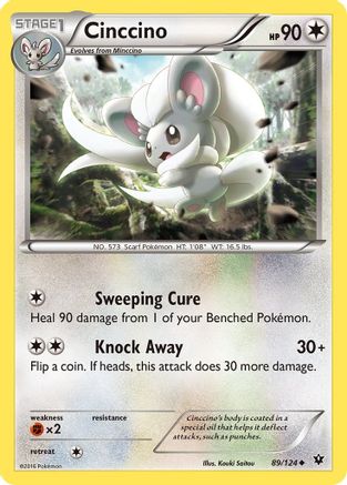 Cinccino (89) 089/124 - XY Fates Collide Reverse Holofoil - Uncommon