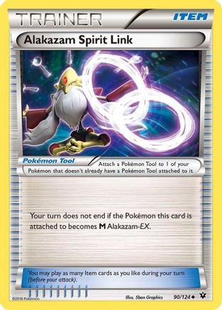 Alakazam Spirit Link 090/124 - XY Fates Collide Reverse Holofoil - Uncommon