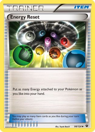 Energy Reset 098/124 - XY Fates Collide Normal - Uncommon