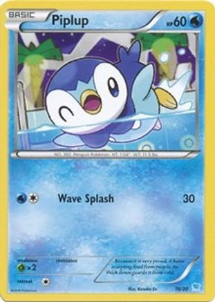 Piplup 016 - XY Trainer Kit Pikachu Libre & Suicune Normal - Common