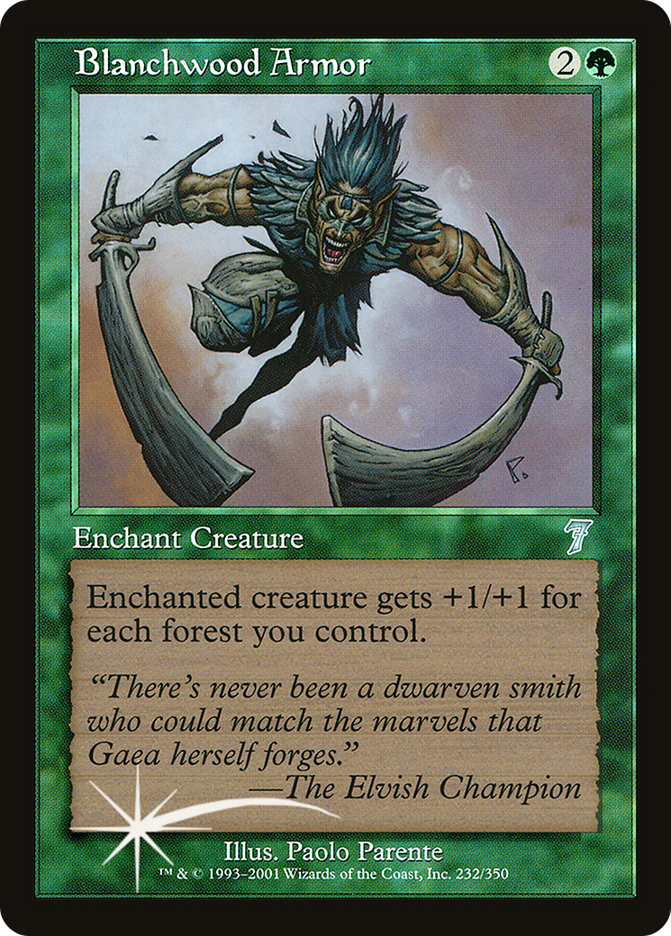 Blanchwood Armor (7ED-232★) - Seventh Edition Foil